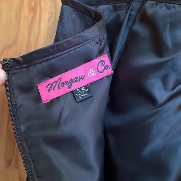 Black satin dress with sequins and tulle - Picture 3 of 5